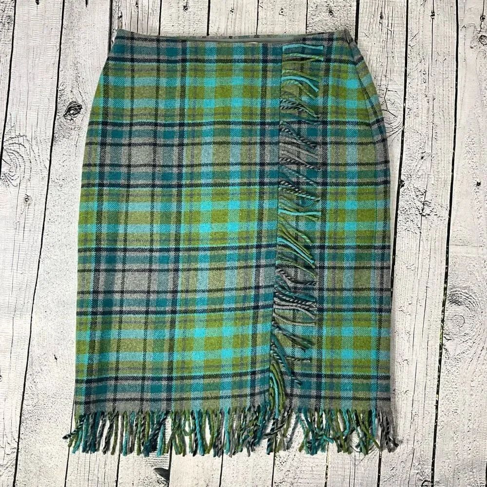 J. JILL Wool Blend Plaid Shirt